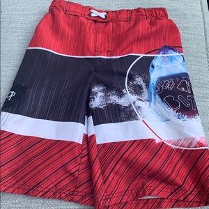 Boys OP Swim trunks board shorts shark bite